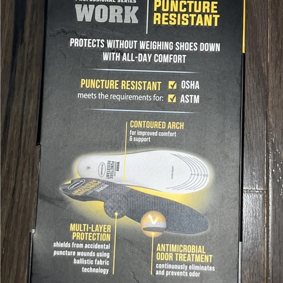 Dr. Scholl's Professional Series Work Puncture Resistant Insoles, Men's 8-14 - Picture 4 of 5